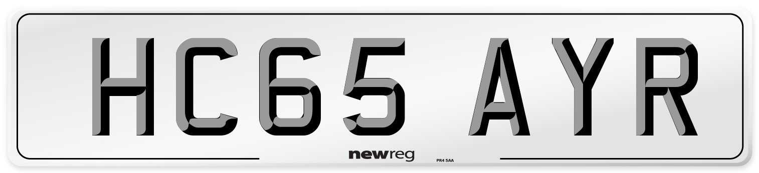 HC65 AYR Number Plate from New Reg